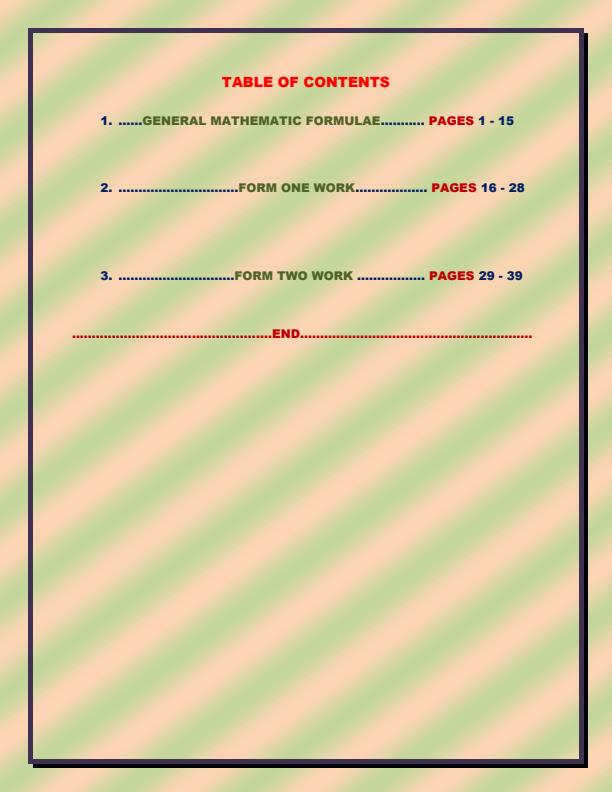 Page 3 – Brilliant Web Mathematics Volume 1 (Form 1 and 2) Booklet – Kenyaplex