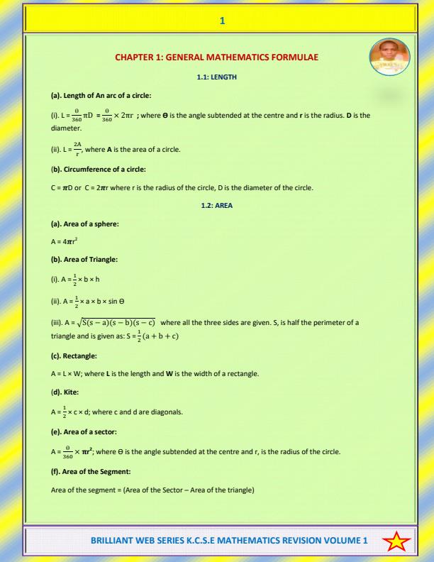 Page 4 – Brilliant Web Mathematics Volume 1 (Form 1 and 2) Booklet – Kenyaplex