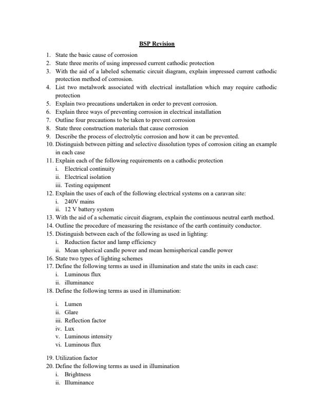 Page 1 – Building Safety and Protection Questions – Kenyaplex