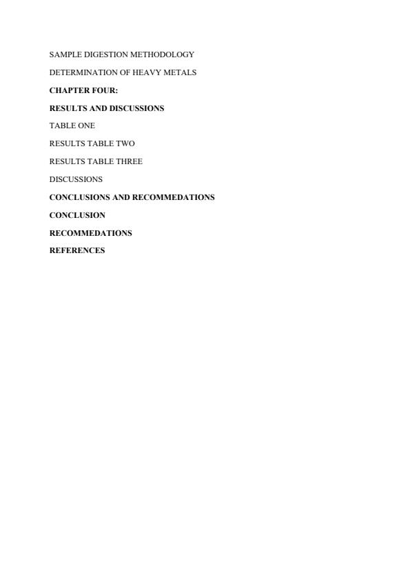 Page 3 – CHEM 317: Research Project: Heavy Metals Levels – Kenyaplex