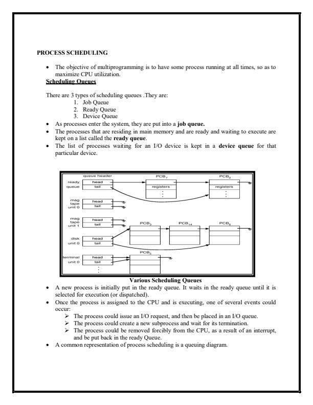 Page 3 – COSC 261: Operating System Unit II Notes – Kenyaplex