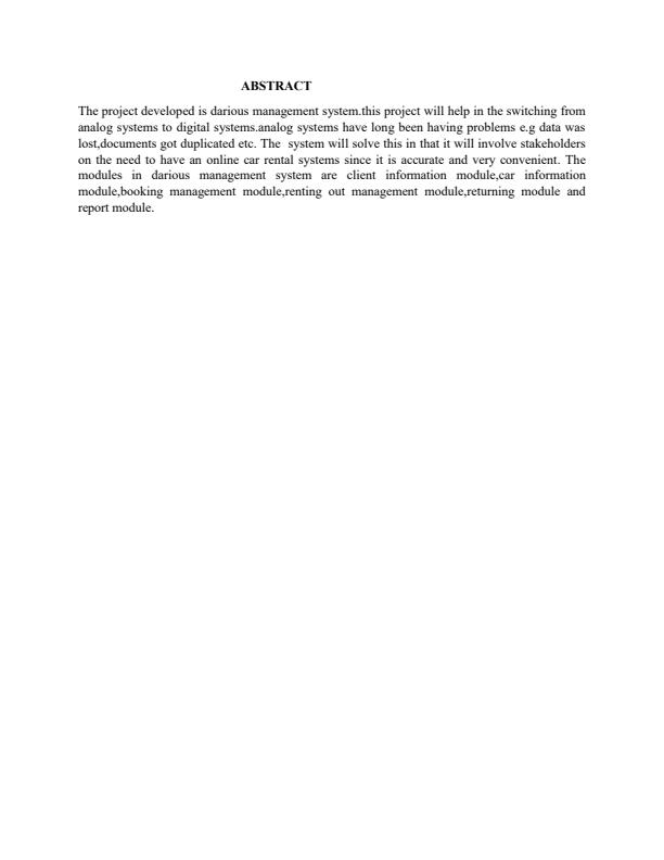 Page 4 – Car Rental Management System Project Documentation – Kenyaplex