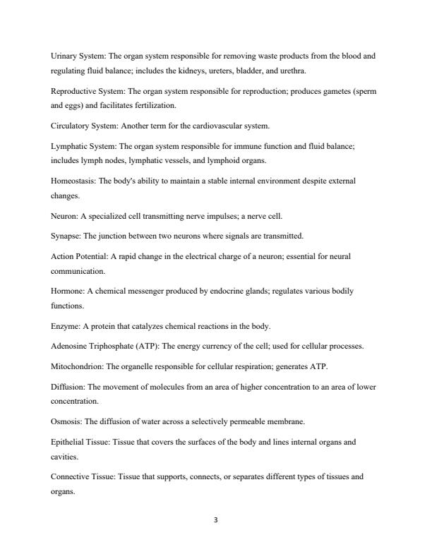 Page 2 – Certificate and Diploma in Nutrition and Dietetics: Human Anatomy and Physiology Notes – Kenyaplex