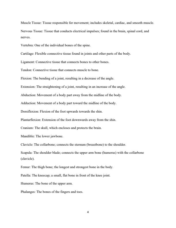 Page 3 – Certificate and Diploma in Nutrition and Dietetics: Human Anatomy and Physiology Notes – Kenyaplex