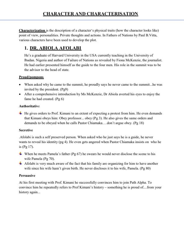 Page 1 – Characters and Characterization of the Fathers of Nations – Kenyaplex