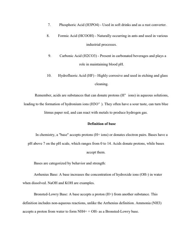 Chemistry Notes About Acids, Bases and Indicators 14554