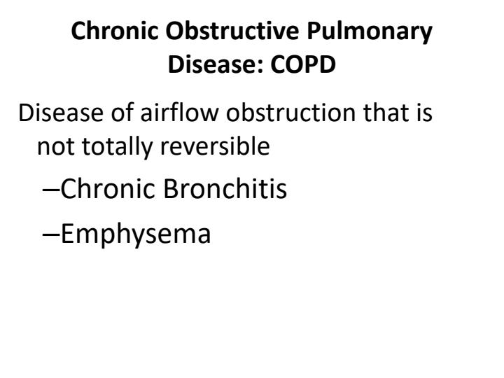 Page 3 – Chronic Bronchitis/Emphysema Notes for Diploma in Clinical Medicine and Surgery – Kenyaplex