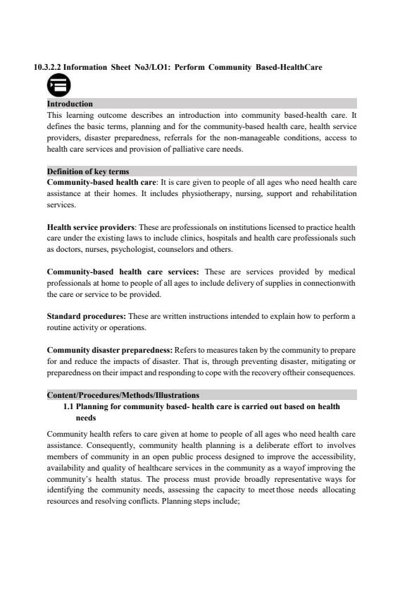 Page 2 – Community Based Healthcare level 4, 5 6 Notes – Kenyaplex