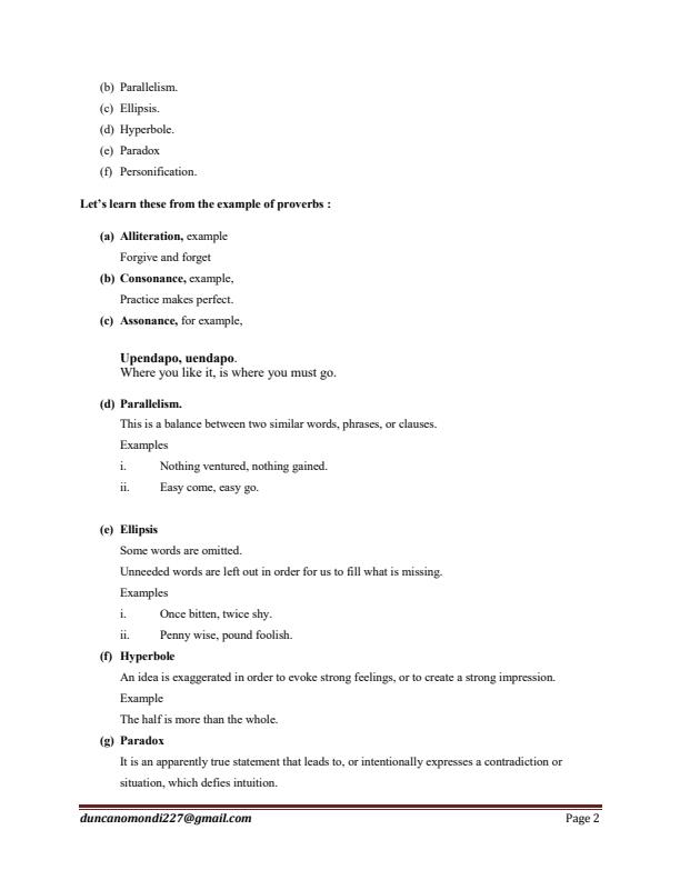 Page 2 – Comprehensive and simplified Form 4 English Notes – Kenyaplex