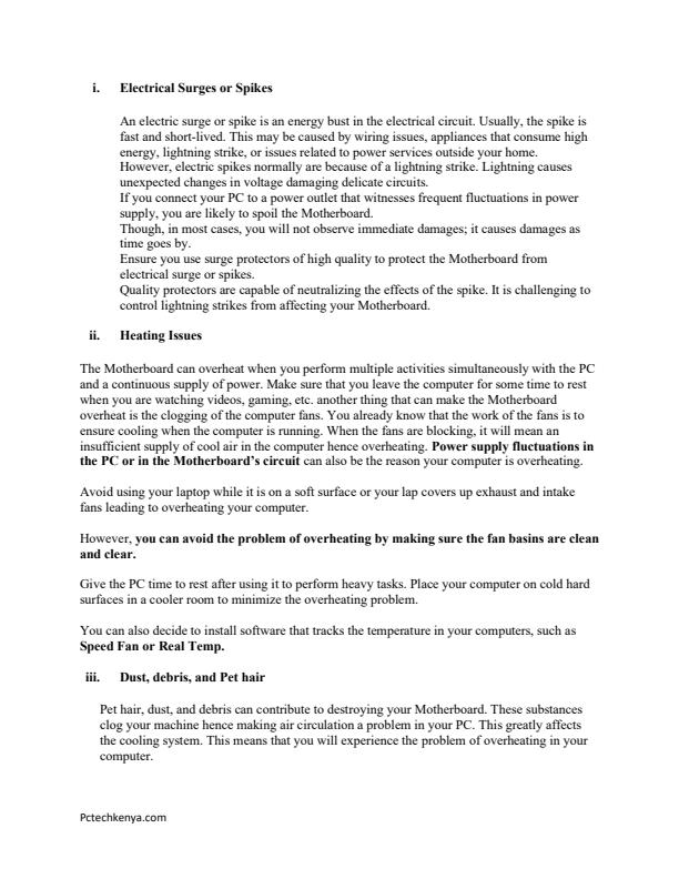 Page 3 – Computer Repair and Maintenance Notes – Kenyaplex