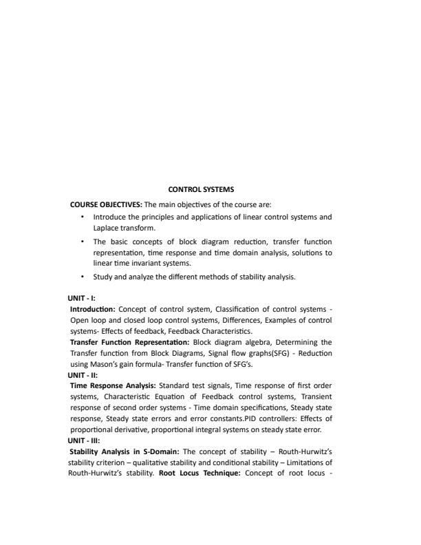 Page 2 – Control Systems Notes for Diploma in Electrical and Electronics Engineering Module II – Kenyaplex