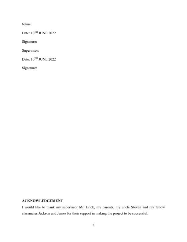 Page 3 – Craft Certificate in Plumbing Trade Project: Domestic Hot and Cold Water Supply and a Central Heating Systems – Kenyaplex
