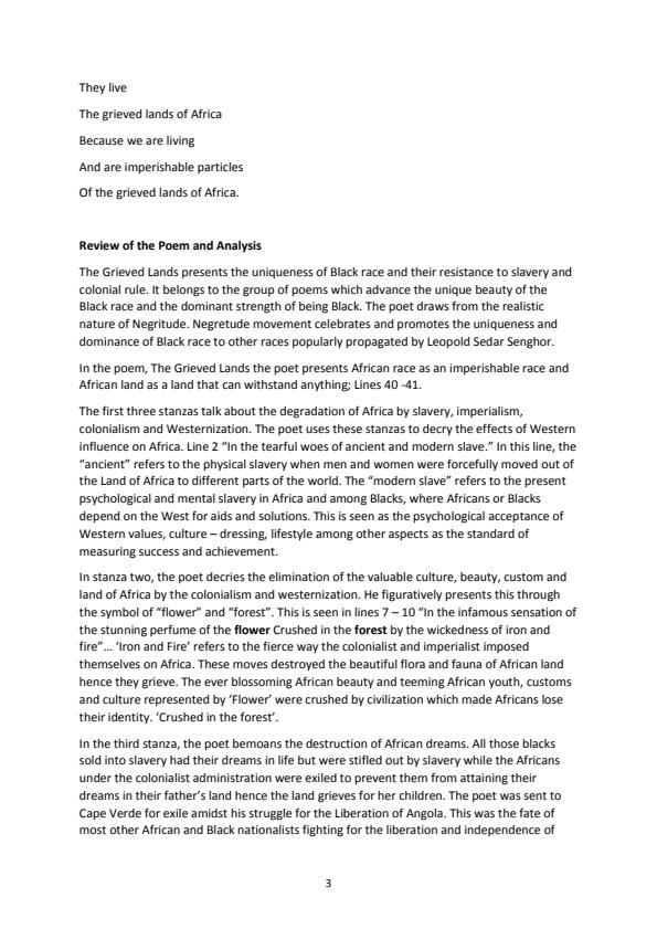 Page 3 – Critical Analysis of Modern African Poetry – Kenyaplex