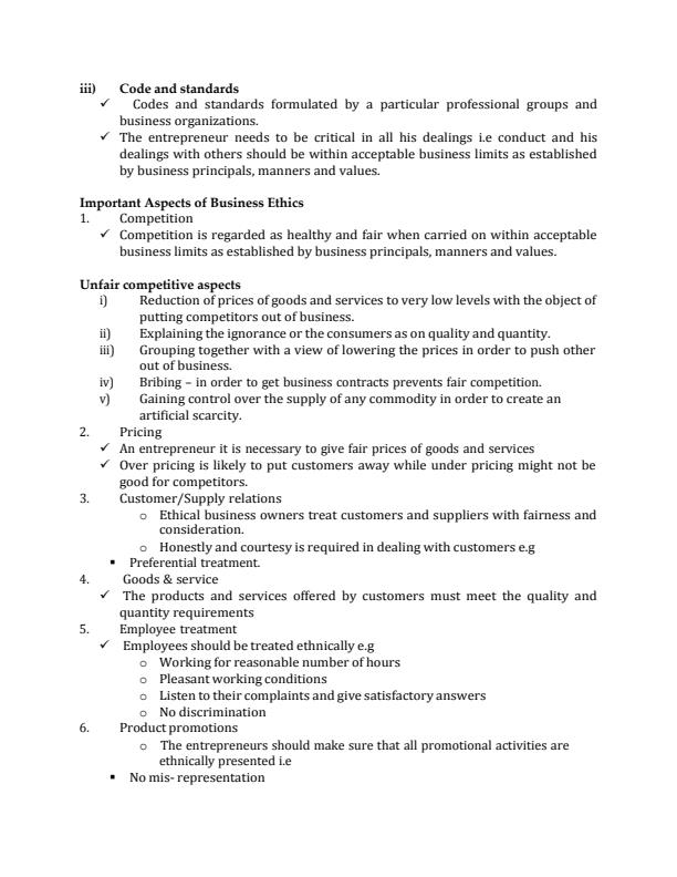 Page 2 – Current Issues in Entrepreneurship Notes – Kenyaplex