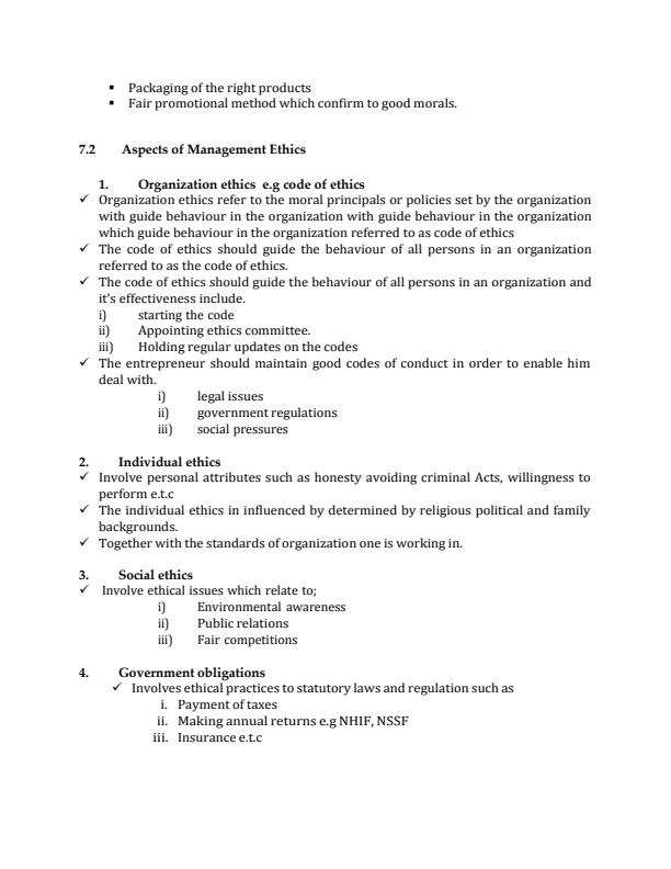 Page 3 – Current Issues in Entrepreneurship Notes – Kenyaplex