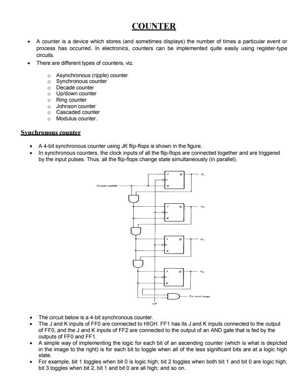 Page 1 – Digital Counters Notes (Digital Electronics) – Kenyaplex