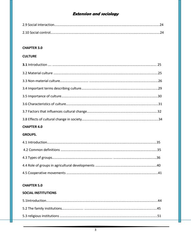 Page 3 – Diploma in Agriculture: Extension Education and Sociology Module 1 Notes – Kenyaplex