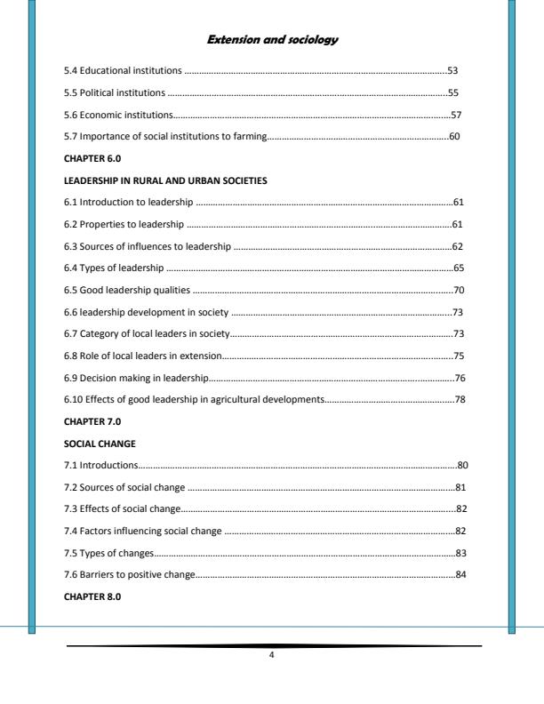 Page 4 – Diploma in Agriculture: Extension Education and Sociology Module 1 Notes – Kenyaplex