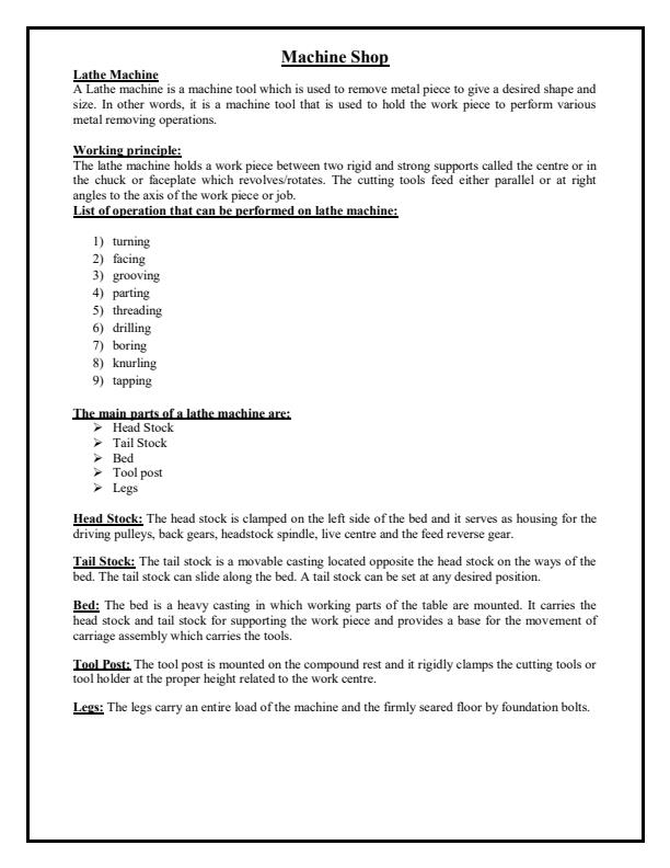 Page 2 – Diploma in Building Technology: Workshop Technology Notes – Kenyaplex