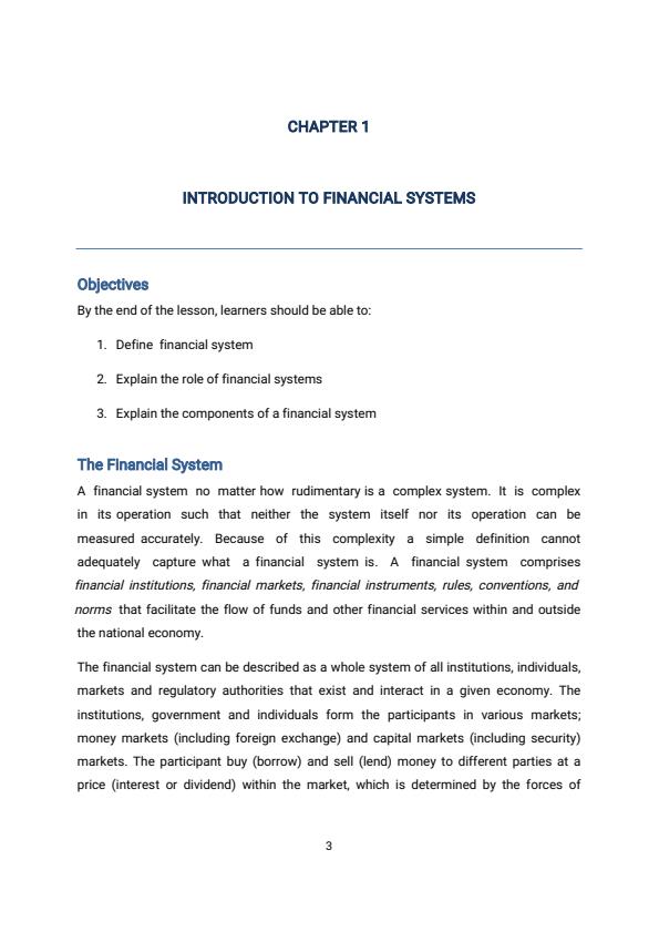 Page 3 – Diploma in Cooperative Management: Principles of Banking and Finance Notes – Kenyaplex