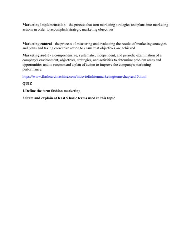 Page 5 – Diploma in Fashion Design and Clothing Technology: Fashion Marketing Notes – Kenyaplex