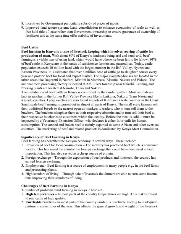 Page 2 – Diploma in General Agriculture: Animal Production Notes – Kenyaplex