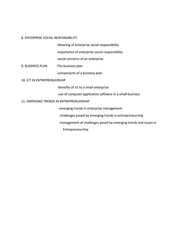 Page 3 – Diploma in Information Communication Technology: Entrepreneurship Notes – Kenyaplex