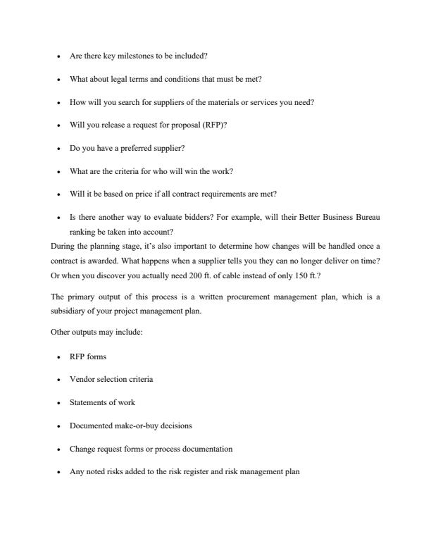 Page 3 – Diploma in Project Management: Project Procurement Management Notes – Kenyaplex