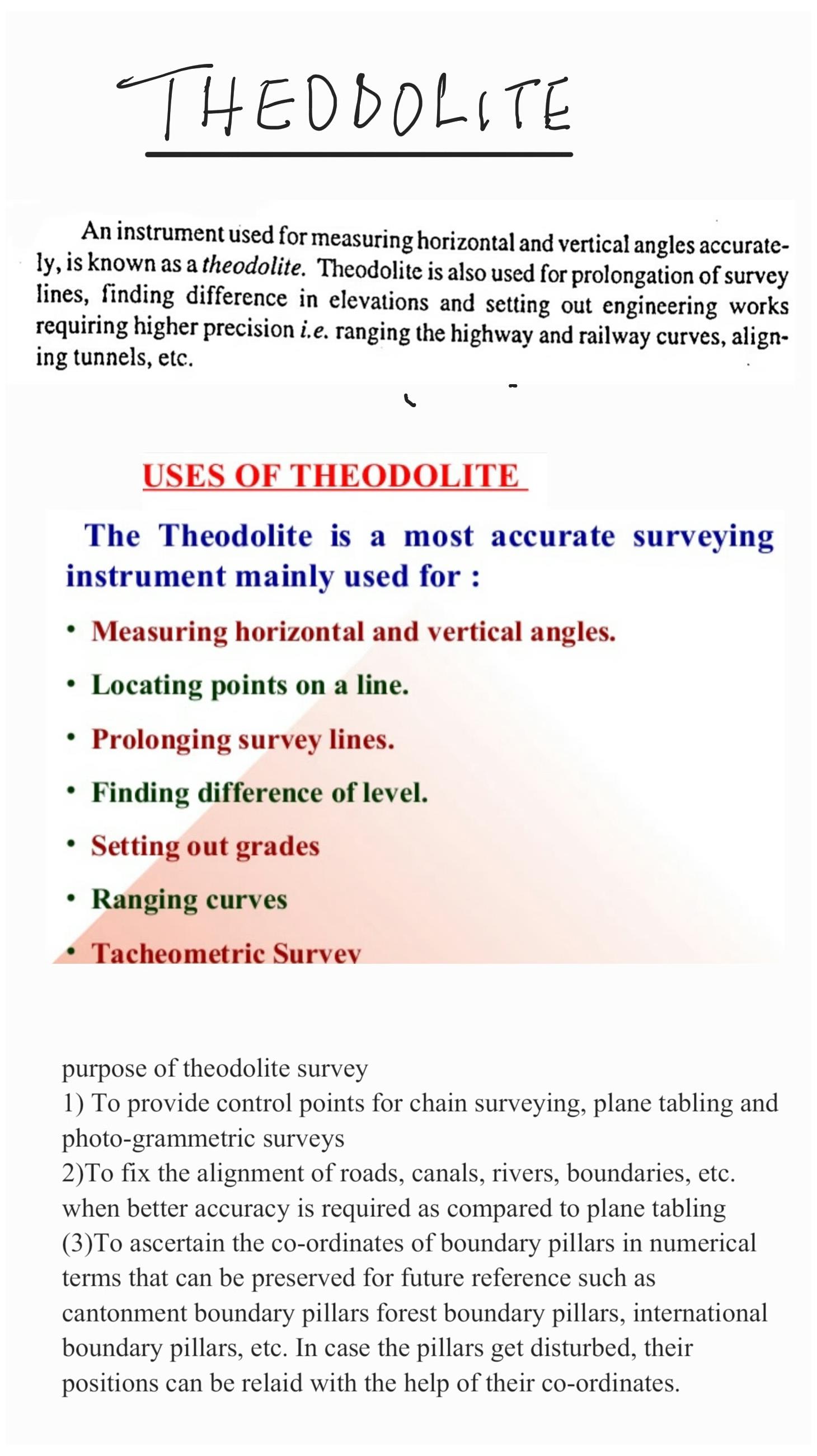 Page 1 – Diploma in Quantity Surveying -Theodolite Notes  – Kenyaplex