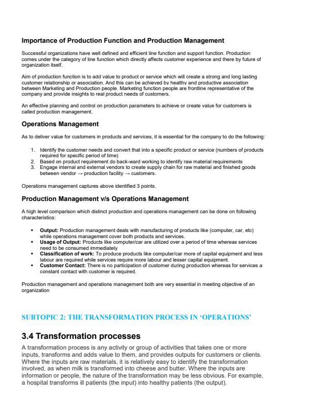 Page 3 – Diploma in Supply Chain Management/Diploma in Project Management: Operations Management Notes – Kenyaplex