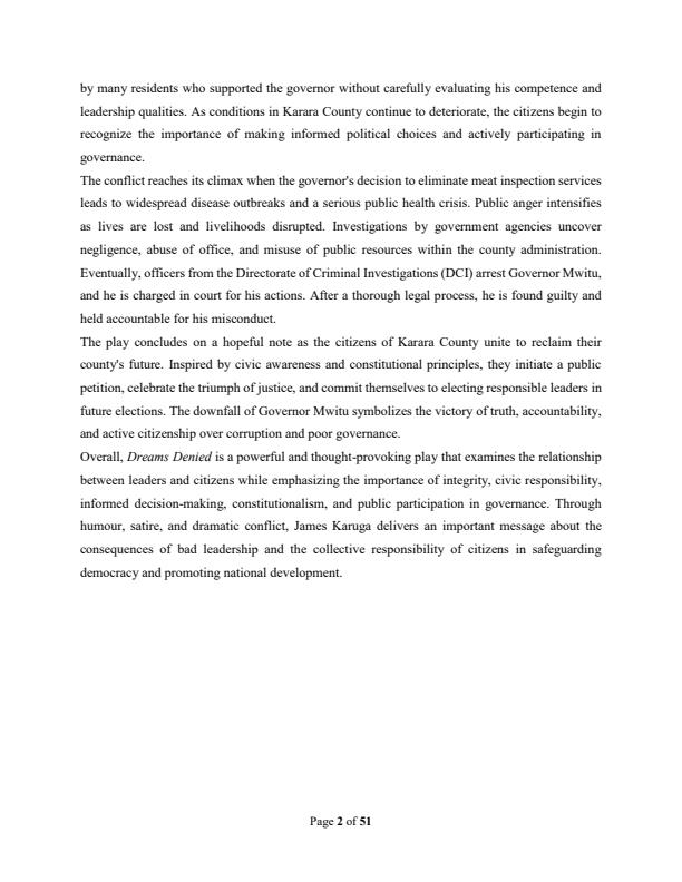 Page 3 – Dreams Denied Notes – Kenyaplex