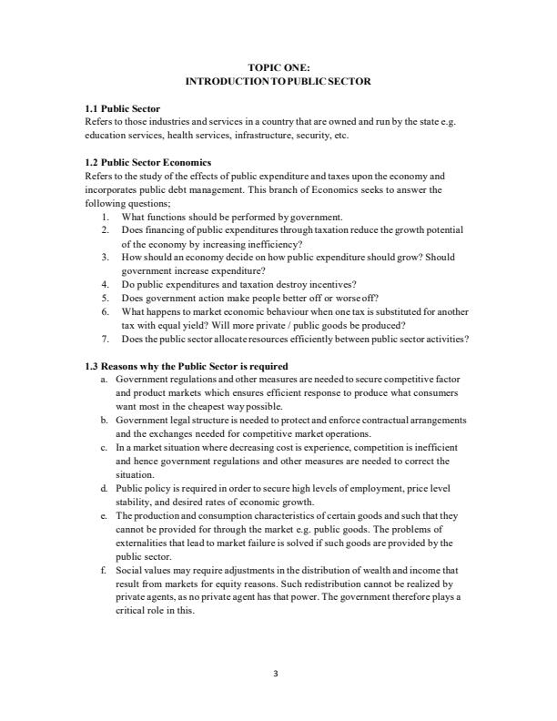 Page 3 – EAE 201: Economics of Public Expenditure Notes – Kenyaplex