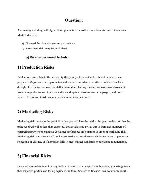Page 1 – EAE 303: Managerial Economics - Business Risks Notes – Kenyaplex