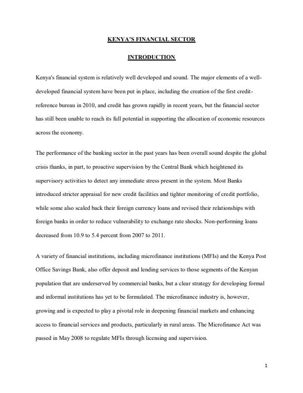 Page 1 – EAE 403: Financial Economics - Kenya