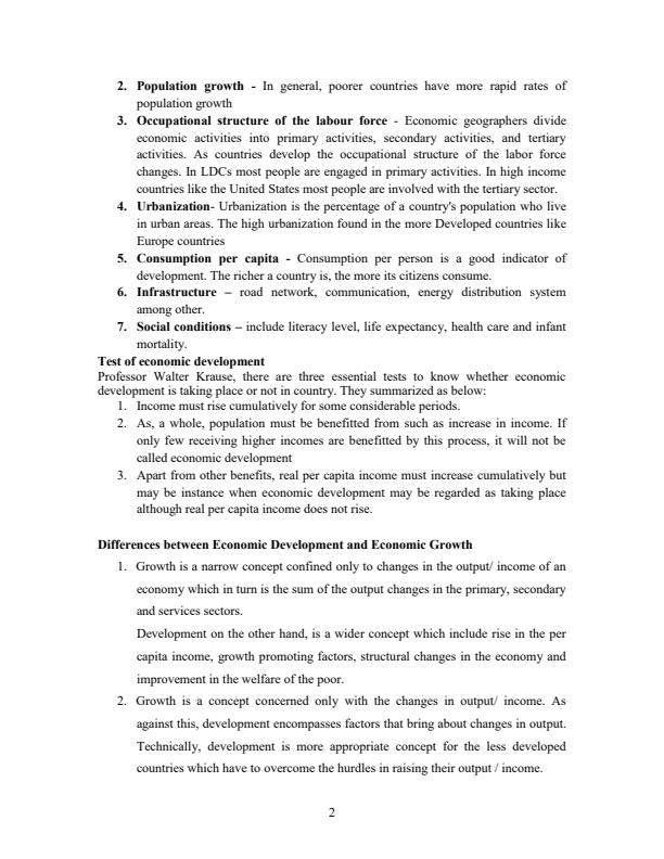 Page 2 – ECON 140: Economic Growth and Development Notes – Kenyaplex