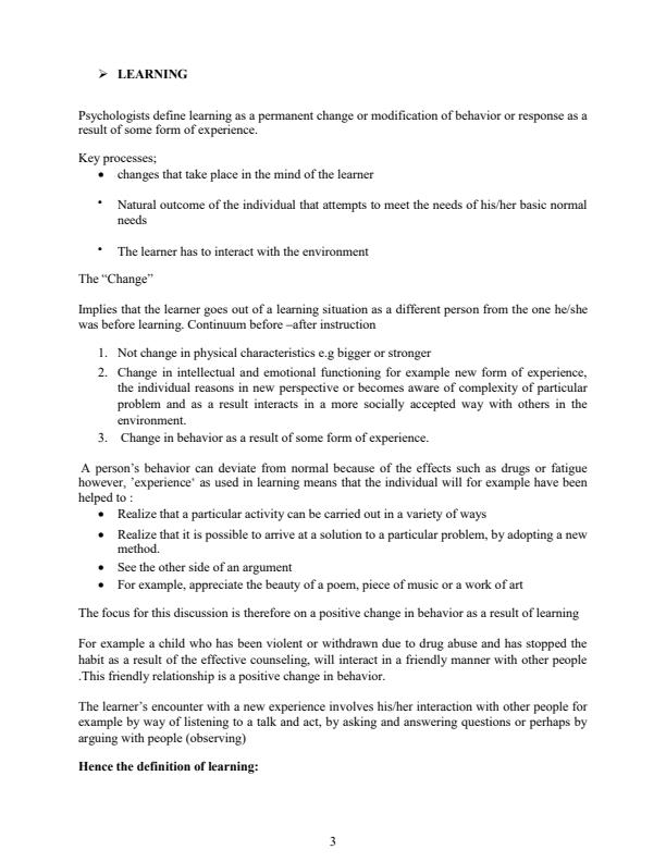 Page 3 – ECT 201: General Instructional Methods Notes – Kenyaplex