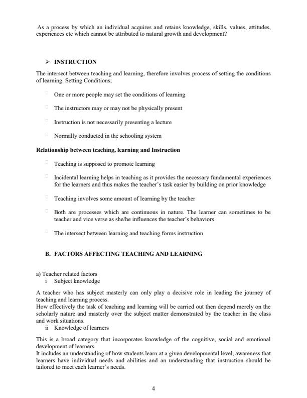 Page 4 – ECT 201: General Instructional Methods Notes – Kenyaplex