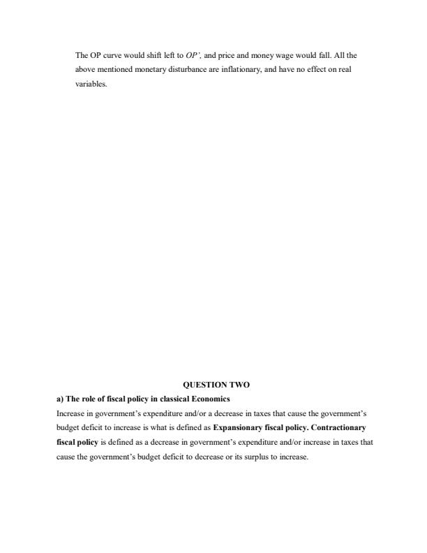 Page 2 – EET 201: Macroeconomic Theory II Questions and answers on Major Fiscal policies – Kenyaplex