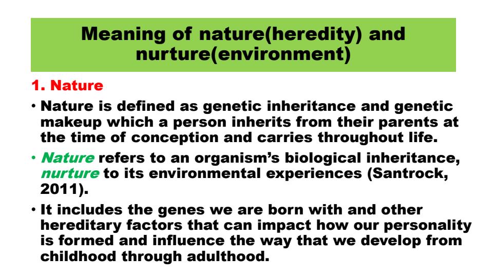 Page 2 – EPS 2101: Influence of Nature and Nurture in the Human Development Notes – Kenyaplex
