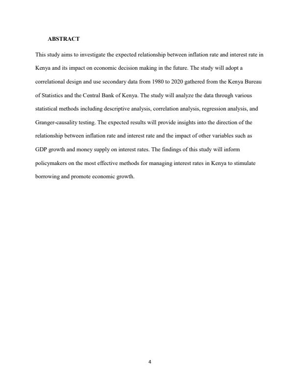 Page 4 – Effect of Interest Rates on Inflation in Kenya – Kenyaplex