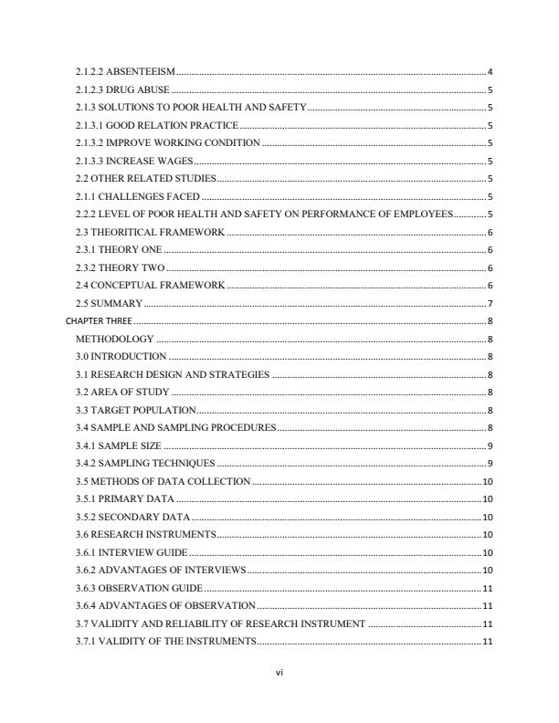 Page 3 – Effects of Poor Health and Safety on Employee Performance in an Organization: A Case Study of Kobel Tea Factory – Kenyaplex