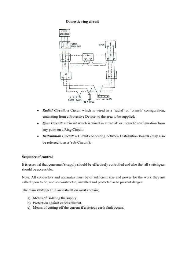Electrical Final Circuits Notes for Electrical Installation Technology