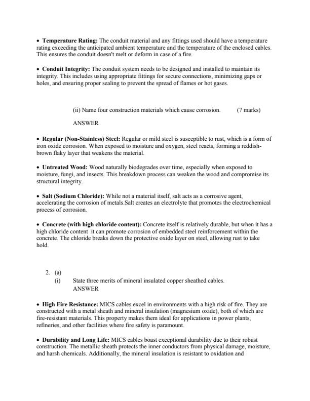 Page 2 – Electrical Installation II Solved Past Paper (July 2019) – Kenyaplex