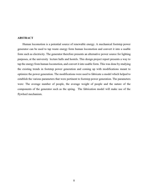 Page 2 – Electro-Mechanical Footstep Power Generator Project – Kenyaplex