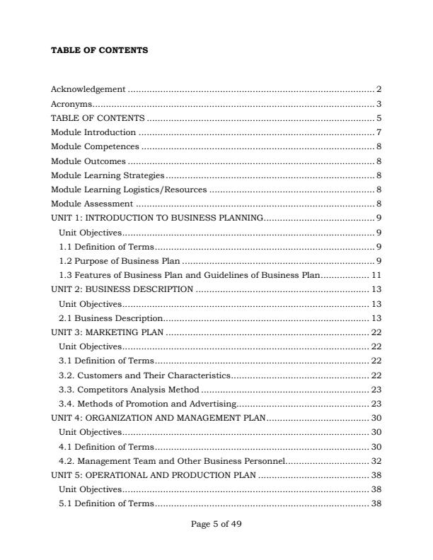 Page 1 – Entrepreneurship and Business Plan Notes – Kenyaplex