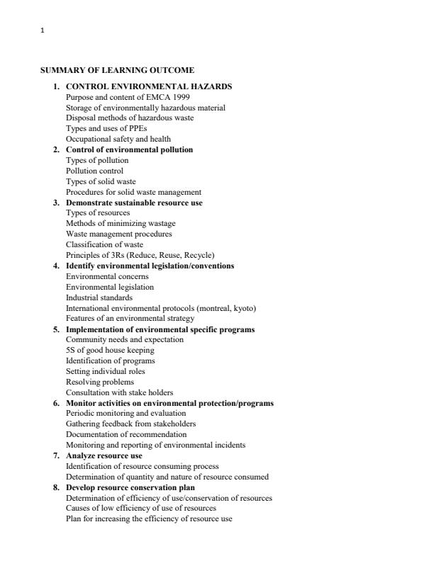 Page 1 – Environmental Literacy Notes – Kenyaplex