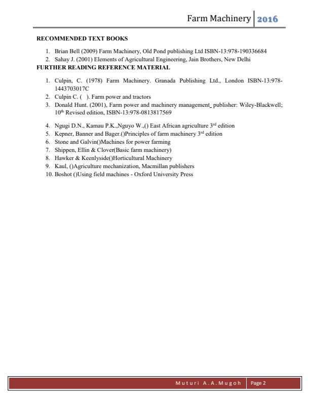 Page 2 – Farm Machinery Notes: Diploma in Agricultural Engineering – Kenyaplex