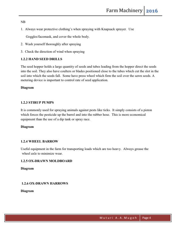 Page 4 – Farm Machinery Notes: Diploma in Agricultural Engineering – Kenyaplex