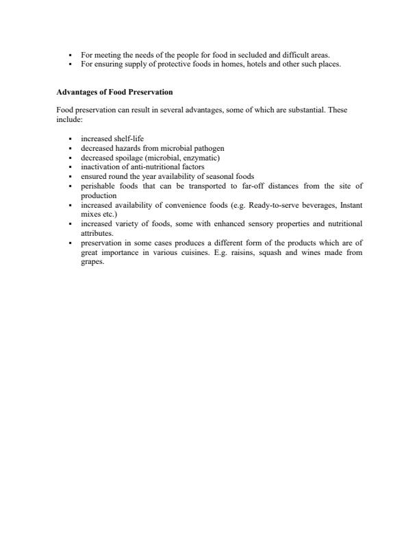 Food Processing and Preservation Notes 14880