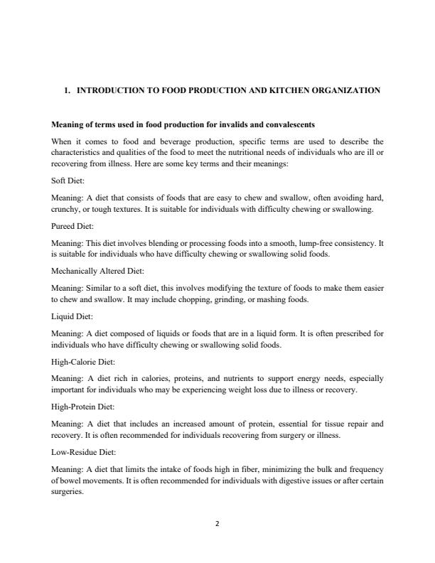 Page 2 – Food Production For The Invalids and Covalescents Notes – Kenyaplex